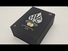 Factory OEM Gift Boutique Black Hot Stamping Magnet Paper Boxes Magnetic Packaging Box For Wine